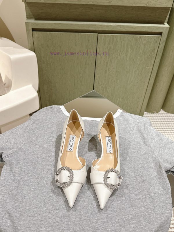 | ²⁰²4 ??  ??Spring/Summer C Diamond Buckle Pointed Jimmy Choo Sheepskin Single Shoes withb63g5dz7