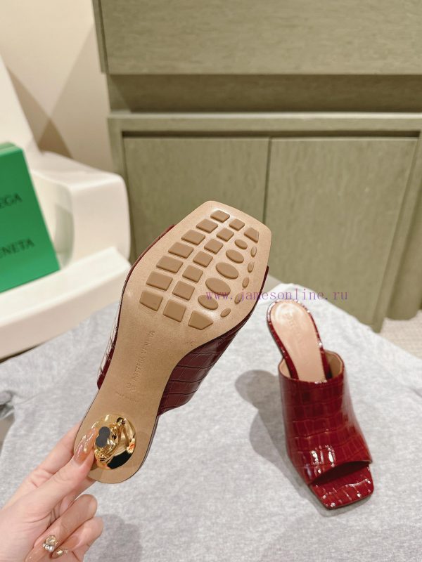 | ²⁰²4 ??  ?? BV Knot series metal heel slippers with high heels~Original version and 8.5 1:624zf8i2 - Image 7