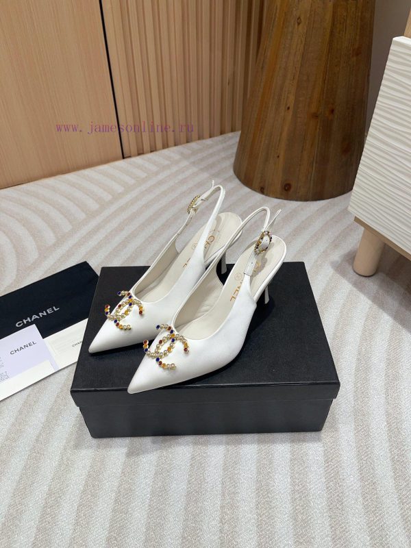 -24FW new Chanel pearl buckle flat/high-heeled sandalsDouble C color bead buckle design, suiv7wvp7d0