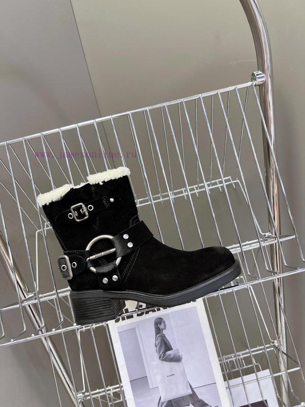 Top tier Miumiu autumn and winter limited edition walking bootsOne of the most worthwhile bo18ji35xf - Image 6