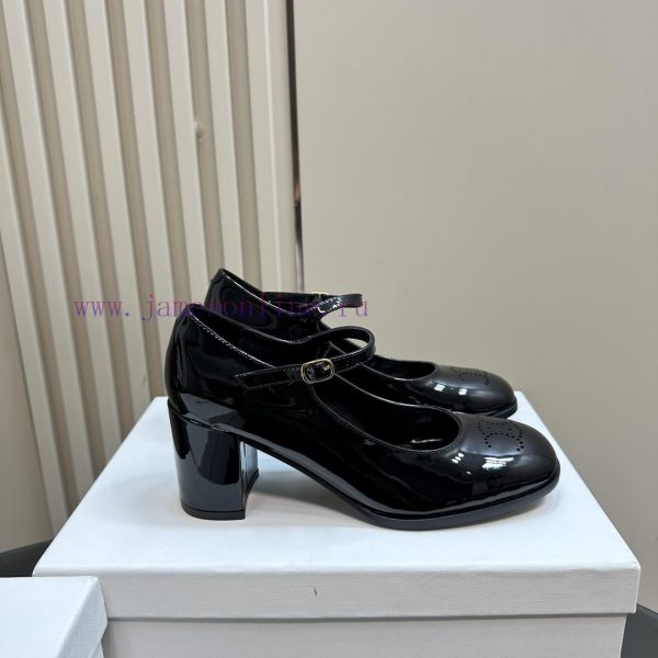 Top tierCeline * 2024 Autumn/Winter New High Heels Mary Jane Collection Single Shoes, Limitephivo4yo - Image 6