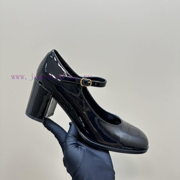 Top tierCeline * 2024 Autumn/Winter New High Heels Mary Jane Collection Single Shoes, Limitephivo4yo - Image 7