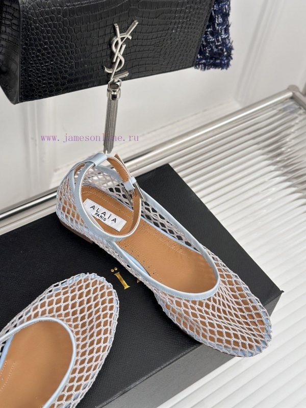 AlAIA | Classic retro mesh Mary Jane shoes from AlAIAFull of girlish style, with both modernk555v7yu - Image 6