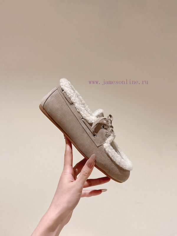 | ²⁰²4 ??  ??MIUMIU new American retro style wool integrated bean shoes~a must-have~casual u2dp0mei - Image 9