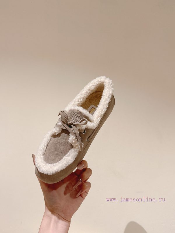 | ²⁰²4 ??  ??MIUMIU new American retro style wool integrated bean shoes~a must-have~casual u2dp0mei - Image 10