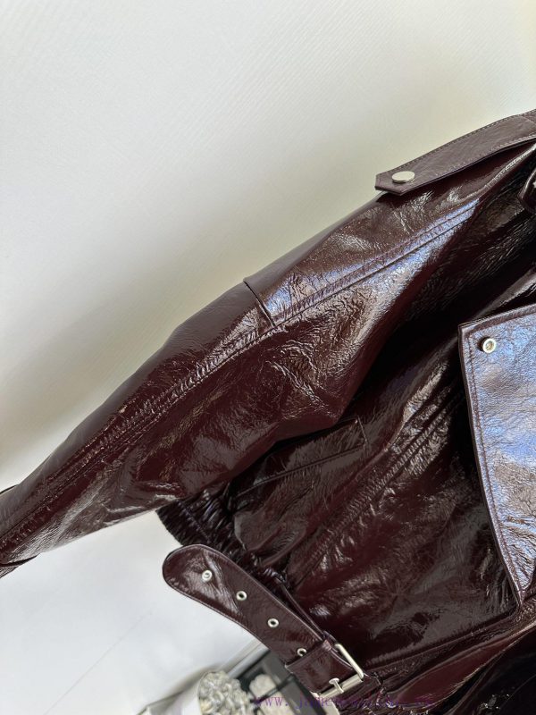 ━━━ ●YSL● ━━━━Beautiful slave fur integrated with imported lambskin and special lacquer leat 1iho1wpo - Image 9