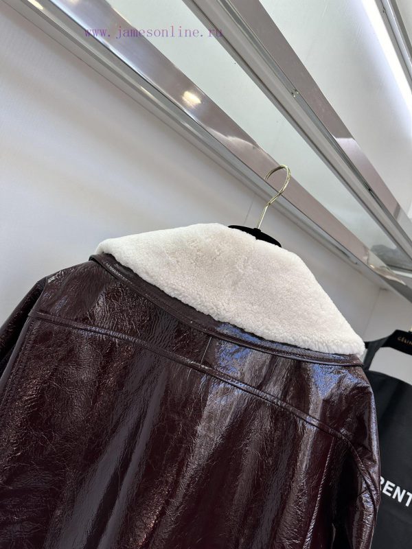 ━━━ ●YSL● ━━━━Beautiful slave fur integrated with imported lambskin and special lacquer leat 1iho1wpo - Image 10