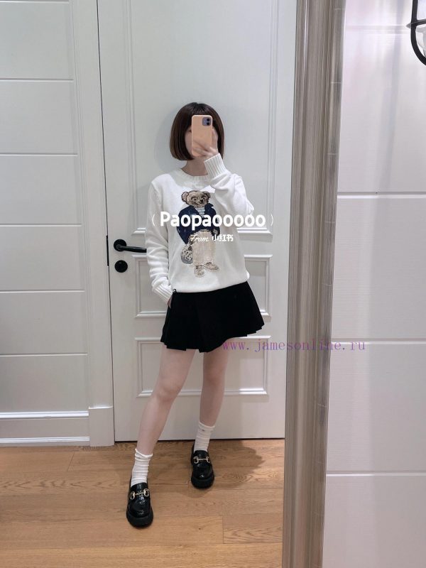 Ralph * 24FW Autumn/Winter New Rich American Style Little Bear Knitted Sweater | High Editio djv48xl2