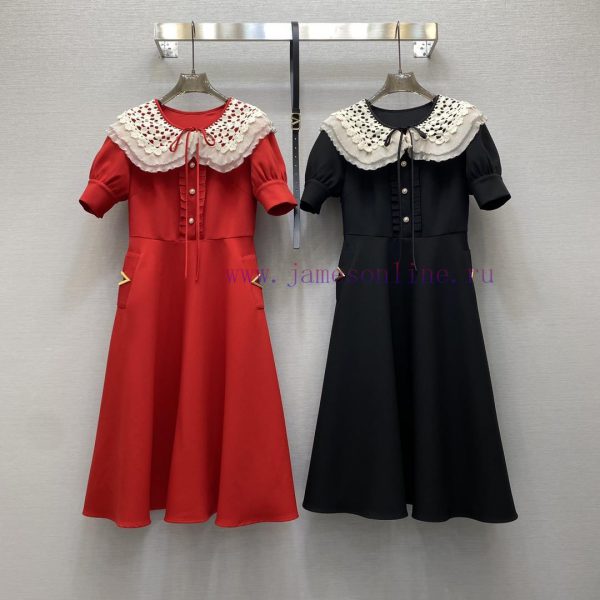 Va * 25ss Heavy Industry Embroidered Age Reducing Doll Collar Design Waist Dress, High quali zszw59p6