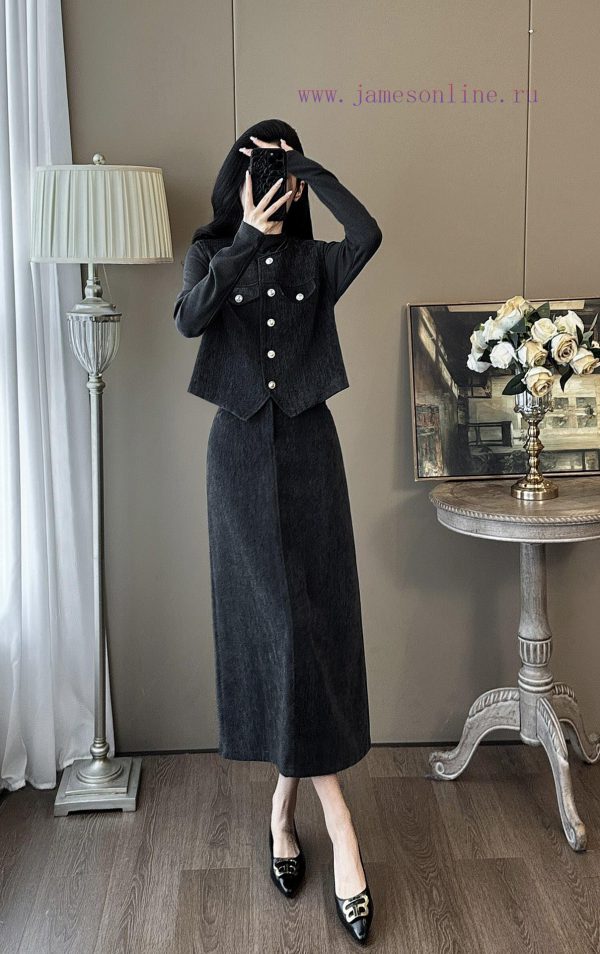 Spring vest+T-shirt+midi skirt three piece set, cotton polyester fiber spandex 94.44.60.85 s ud9zrwqi