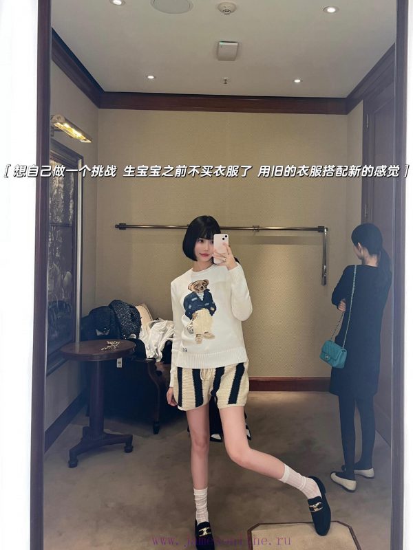 Ralph * 24FW Autumn/Winter New Rich American Style Little Bear Knitted Sweater | High Editio djv48xl2 - Image 5