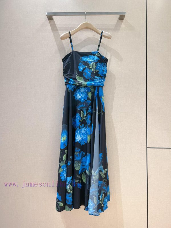 Du Jia Edition Na 2024 New Edition~100% polyester camisole dressLarge area positioning print 9ltt9t3z