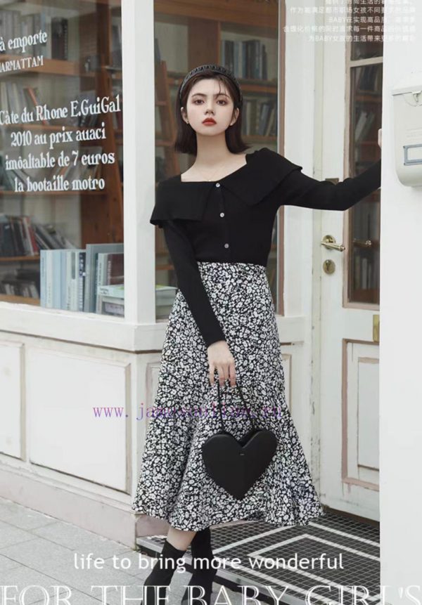 Sweet and youthful ruffled square neck long sleeved knitted sweater with unique temperament, g8om5q0p - Image 4