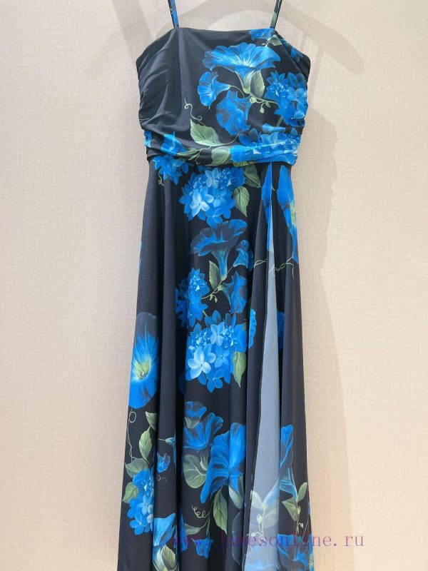 Du Jia Edition Na 2024 New Edition~100% polyester camisole dressLarge area positioning print 9ltt9t3z - Image 4