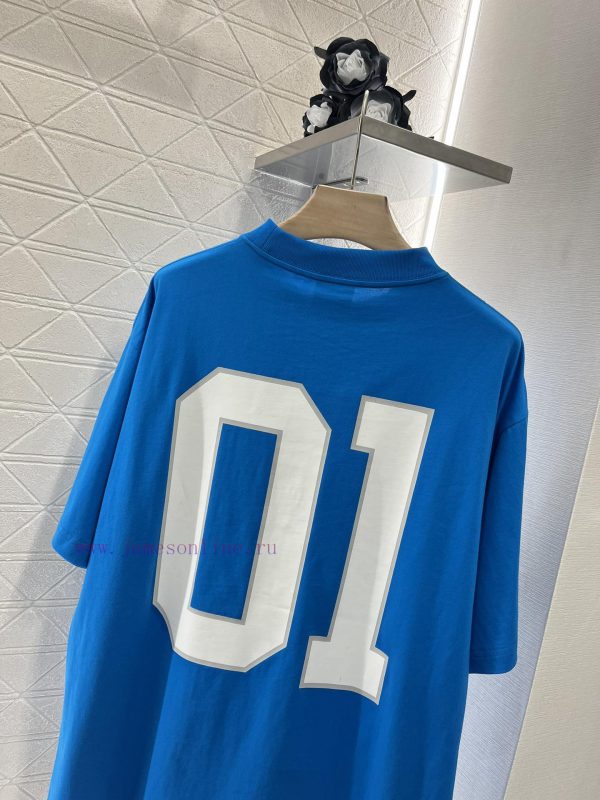 BALENCIAGA2025 New Product LaunchRound neck embroidered printed letters 𝑇𝑒𝑒Customized YB twi a4sey1yy - Image 5