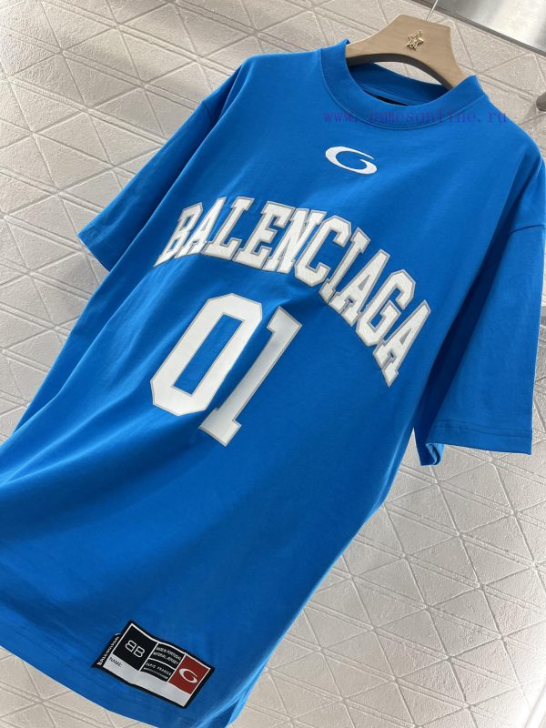 BALENCIAGA2025 New Product LaunchRound neck embroidered printed letters 𝑇𝑒𝑒Customized YB twi a4sey1yy - Image 6