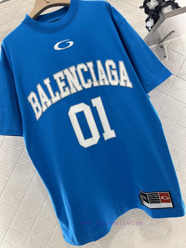 BALENCIAGA2025 New Product LaunchRound neck embroidered printed letters 𝑇𝑒𝑒Customized YB twi a4sey1yy - Image 8