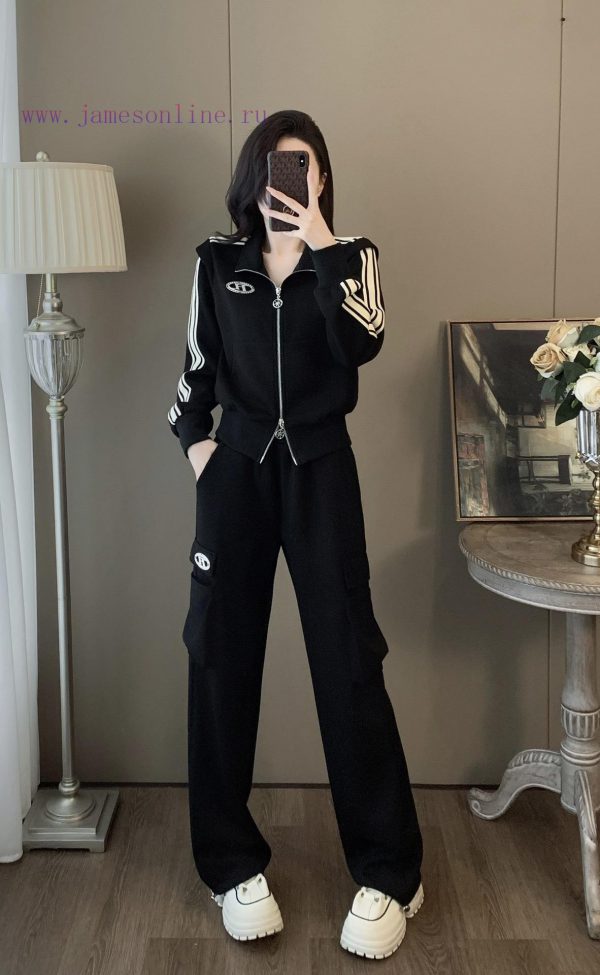 Spring and Autumn hoodie jacket long pants set cotton spandex polyester fiber 96.53.60.100 s djvri3pi - Image 4
