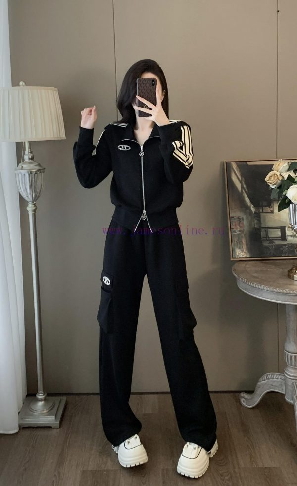 Spring and Autumn hoodie jacket long pants set cotton spandex polyester fiber 96.53.60.100 s djvri3pi - Image 6