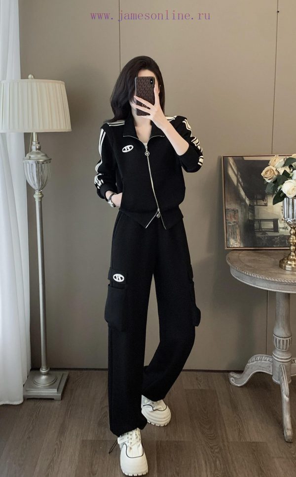Spring and Autumn hoodie jacket long pants set cotton spandex polyester fiber 96.53.60.100 s djvri3pi - Image 7