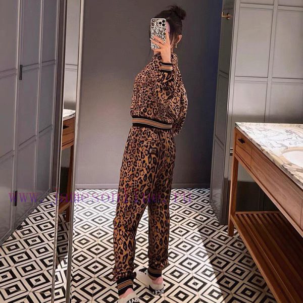 Set D&G/Dolce&Gabbana Women's Customized Logo Accessories Leopard Print Splicing Threaded Co 6cs55rbi - Image 10