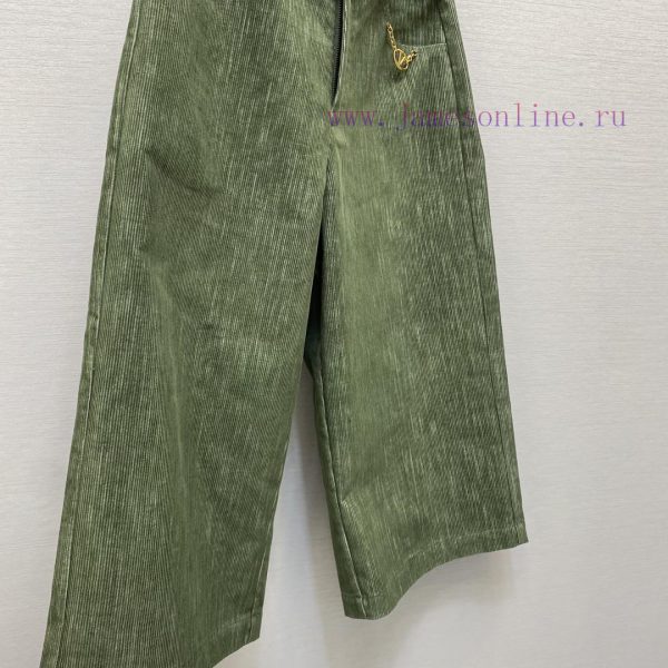 2025 Early Spring V Home Style High Waist Pocket Metal Chain Decorative Design 7-Minute Pant u2prksh6 - Image 6