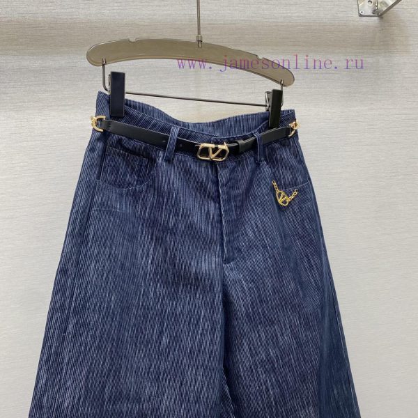 2025 Early Spring V Home Style High Waist Pocket Metal Chain Decorative Design 7-Minute Pant u2prksh6 - Image 9