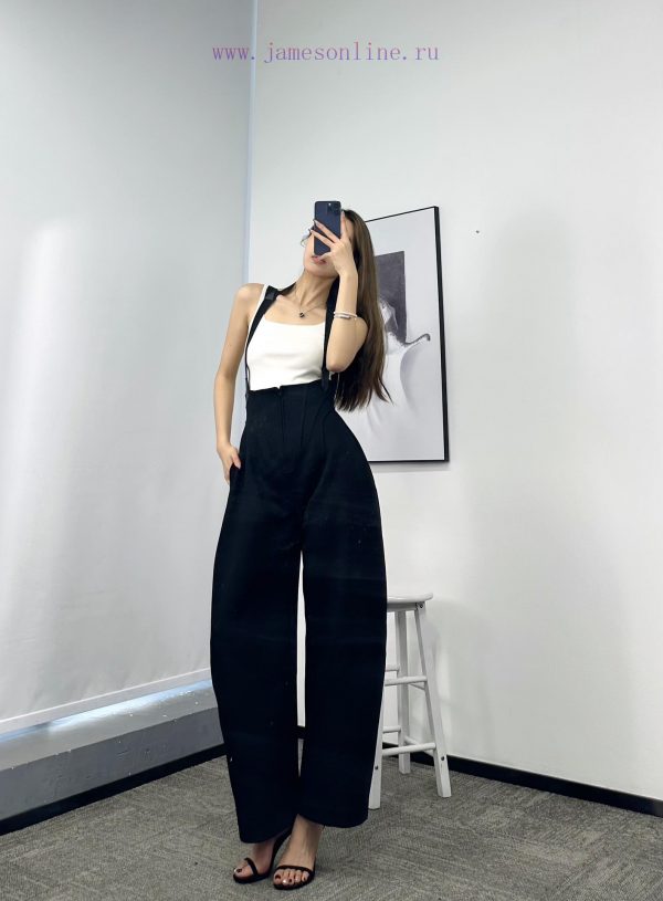 ️️ alai * Show style fishbone high waisted overalls with composite thickened fabric SML< 56tw5pn6